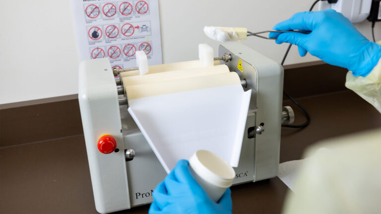 Compounded cream being prepared